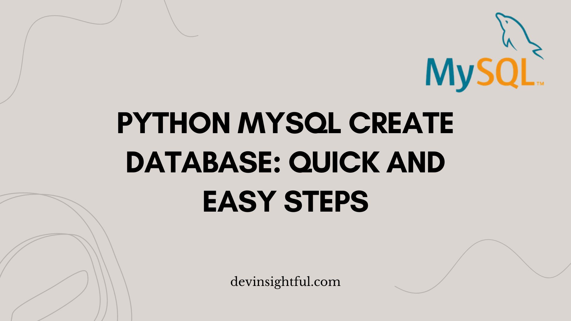 Python MySQL Create Database