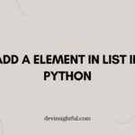 add a Element in List in Python