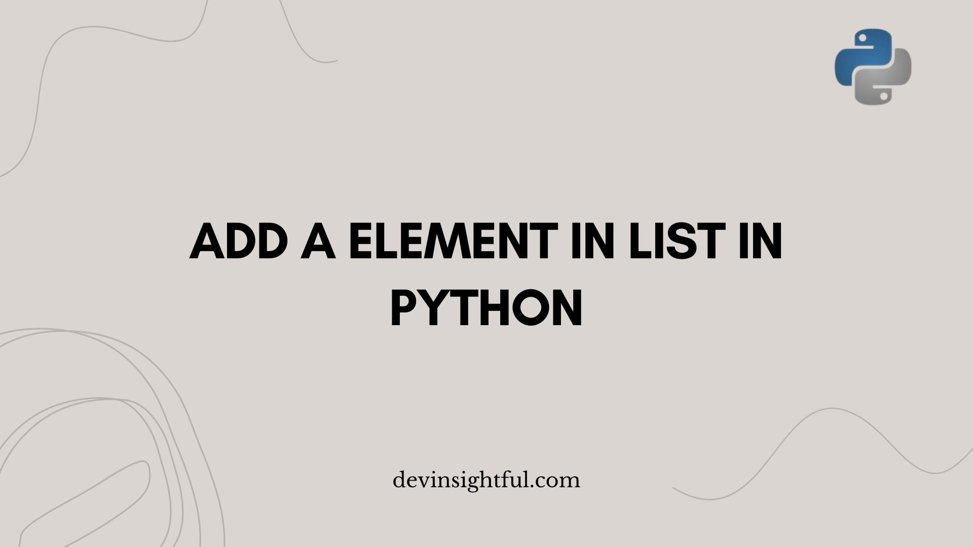 add a Element in List in Python